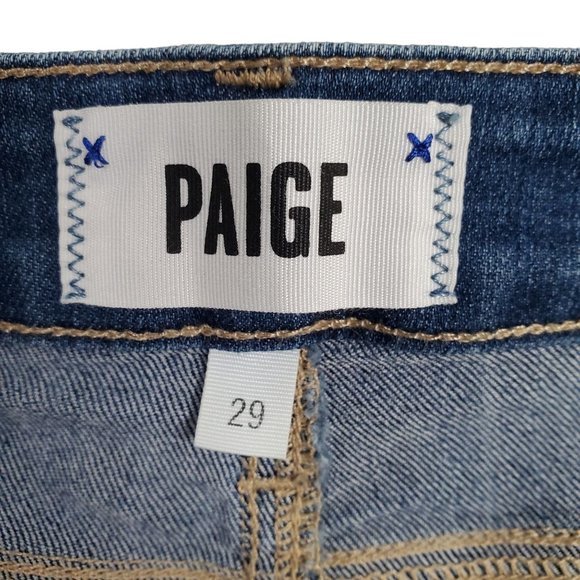 Paige Size 29 Shorts Jimmie Jimmie Denim Stretch Denim Jean 3" Medium Wash - Picture 9 of 11